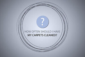 How often should carpets be professionally cleaned?